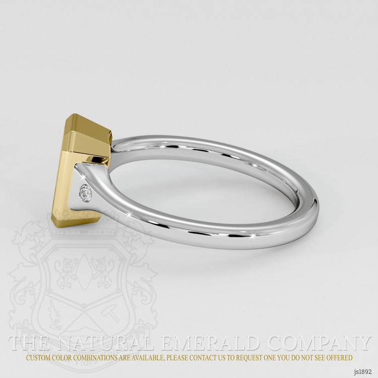 18K Yellow & White Three Stone Ring Setting