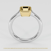 18K Yellow & White Three Stone Ring Setting Image