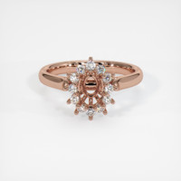 14K Rose Gold Antique Style Ring Setting Image