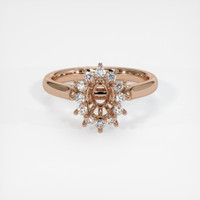 18K Rose Gold Antique Style Ring Setting Image