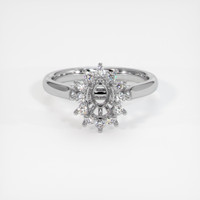 18K White Gold Antique Style Ring Setting Image