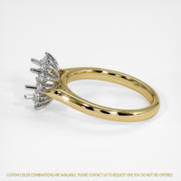 14K White & Yellow Antique Style Ring Setting Image