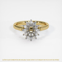 18K White & Yellow Antique Style Ring Setting Image