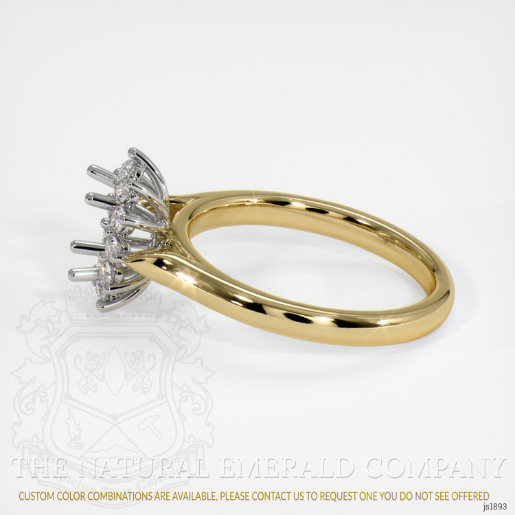 18K White & Yellow Antique Style Ring Setting