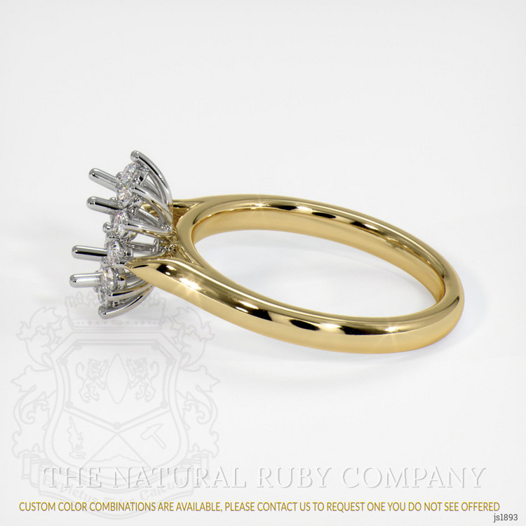 18K White & Yellow Antique Style Ring Setting