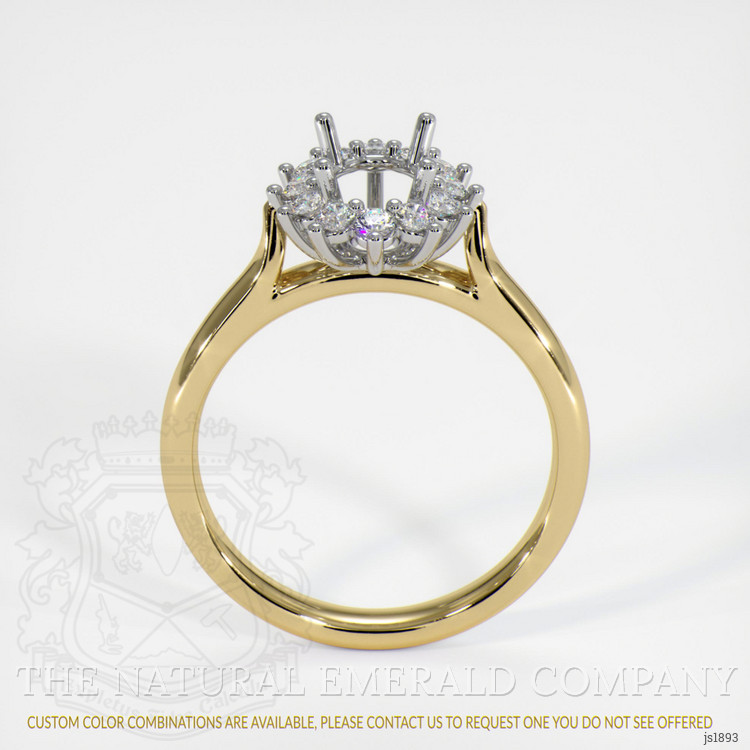 18K White & Yellow Antique Style Ring Setting