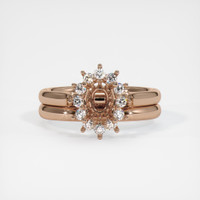 18K Rose Gold Antique Style Ring Setting Image