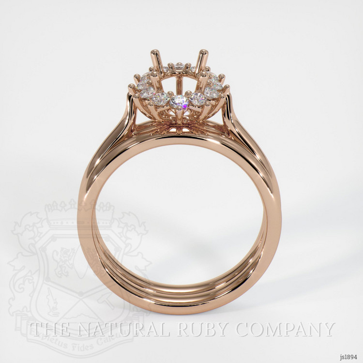 18K Rose Gold Antique Style Ring Setting