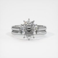 14K White Gold Antique Style Ring Setting Image