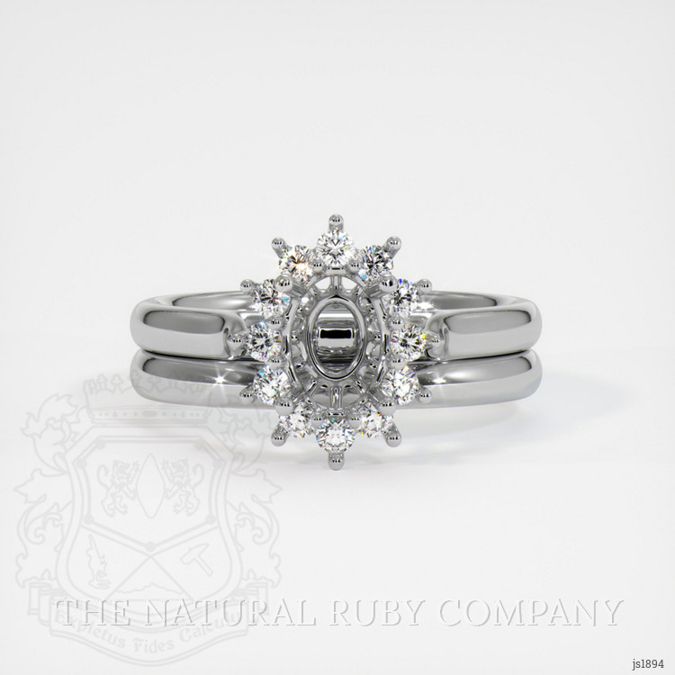 14K White Gold Antique Style Ring Setting