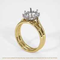 14K White & Yellow Antique Style Ring Setting Video