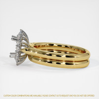 14K White & Yellow Antique Style Ring Setting Image