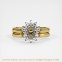 18K White & Yellow Antique Style Ring Setting Image