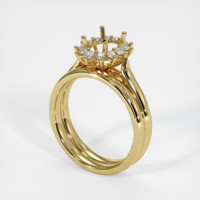 18K Yellow Gold Antique Style Ring Setting Video