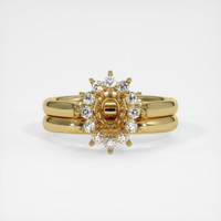 18K Yellow Gold Antique Style Ring Setting Image