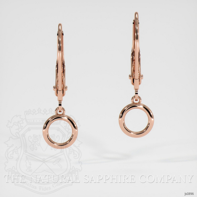 14K Rose Gold Bezel Earring Setting