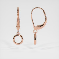 14K Rose Gold Bezel Earring Setting Image