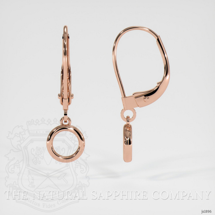 14K Rose Gold Bezel Earring Setting