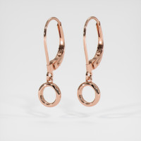 14K Rose Gold Bezel Earring Setting Image