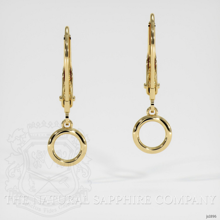 14K Yellow Gold Bezel Earring Setting