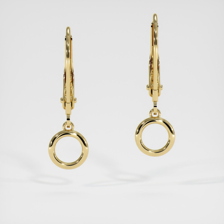 14K Yellow Gold Bezel Earring Setting