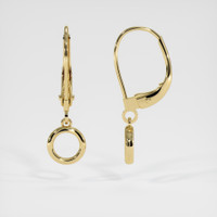 14K Yellow Gold Bezel Earring Setting Image