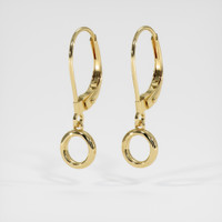 14K Yellow Gold Bezel Earring Setting Image