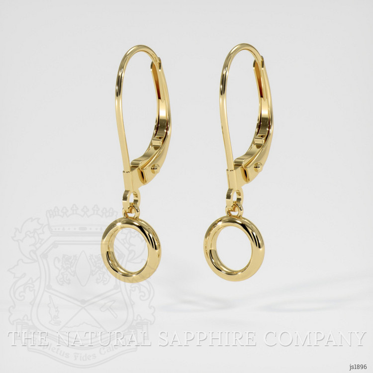 14K Yellow Gold Bezel Earring Setting