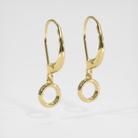 14K Yellow Gold Bezel Earring Setting Image