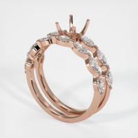 14K Rose Gold Accent Stones Ring Setting Video
