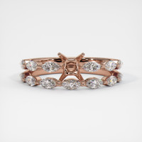 14K Rose Gold Accent Stones Ring Setting Image