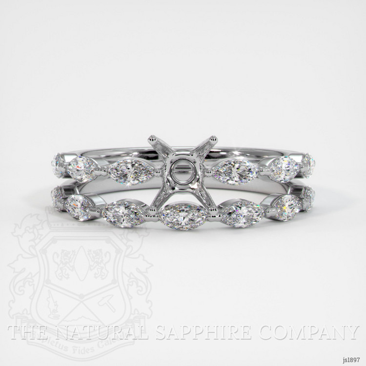 Silver Accent Stones Ring Setting