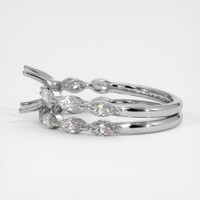 14K White Gold Accent Stones Ring Setting Image