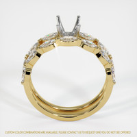 18K White & Yellow Accent Stones Ring Setting Image