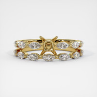 18K Yellow Gold Accent Stones Ring Setting Image