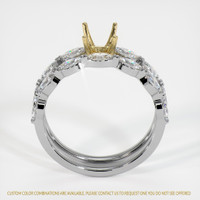 14K Yellow & White Accent Stones Ring Setting Image