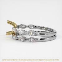 18K Yellow & White Accent Stones Ring Setting Image