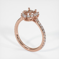 14K Rose Gold Pave Ring Setting Video