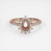 14K Rose Gold Pave Ring Setting Image