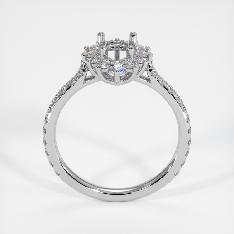 Silver Pave Ring Setting