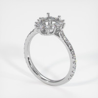 14K White Gold Pave Ring Setting Video