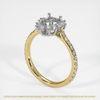 18K White & Yellow Pave Ring Setting Video