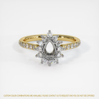 18K White & Yellow Pave Ring Setting Image