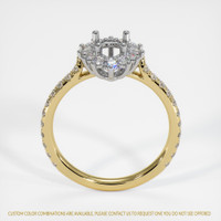 18K White & Yellow Pave Ring Setting Image