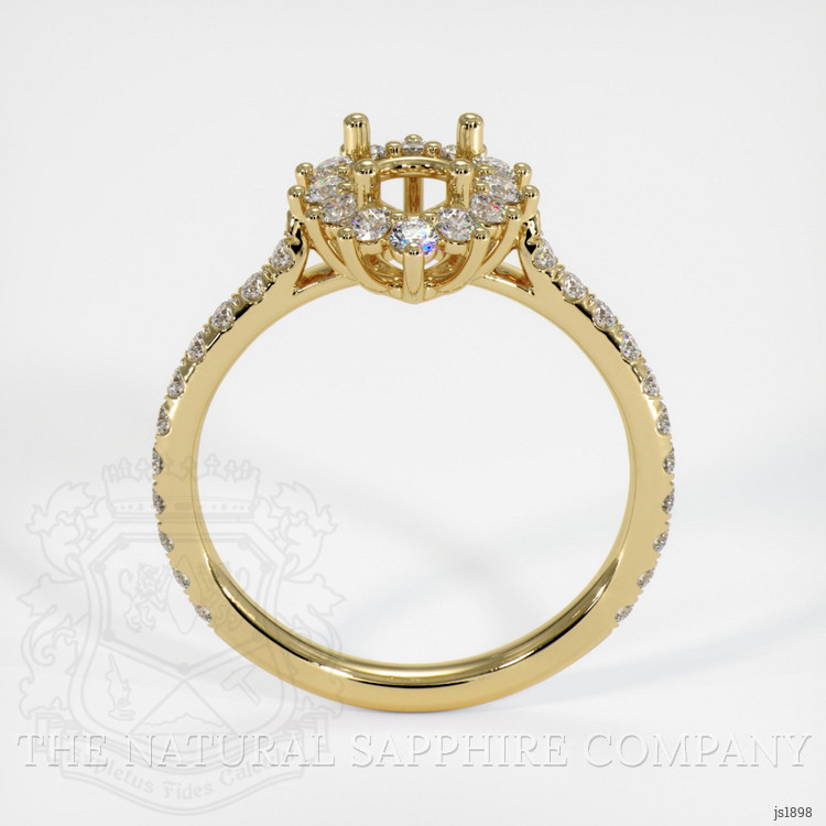 18K Yellow Gold Pave Ring Setting
