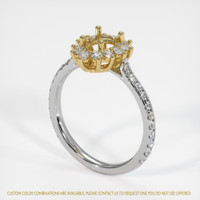 14K Yellow & White Pave Ring Setting Video