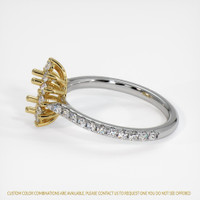 14K Yellow & White Pave Ring Setting Image