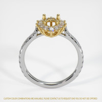 14K Yellow & White Pave Ring Setting Image