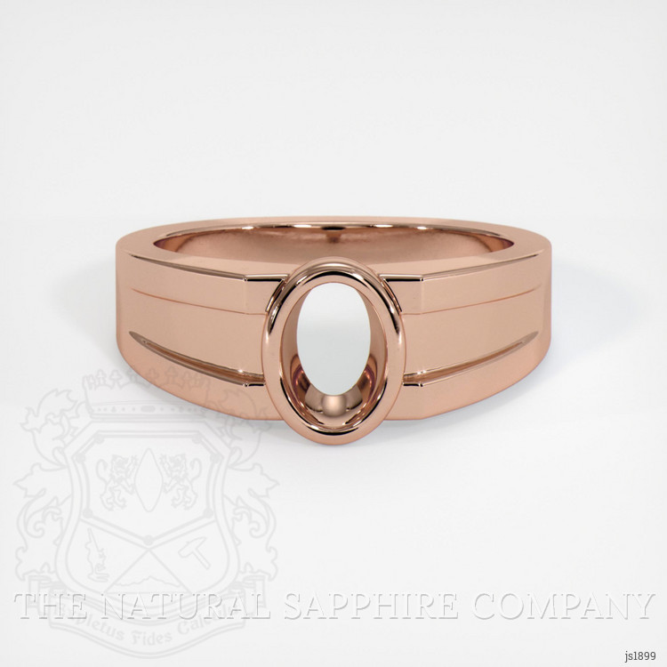 14K Rose Gold Men's Ring Setting
