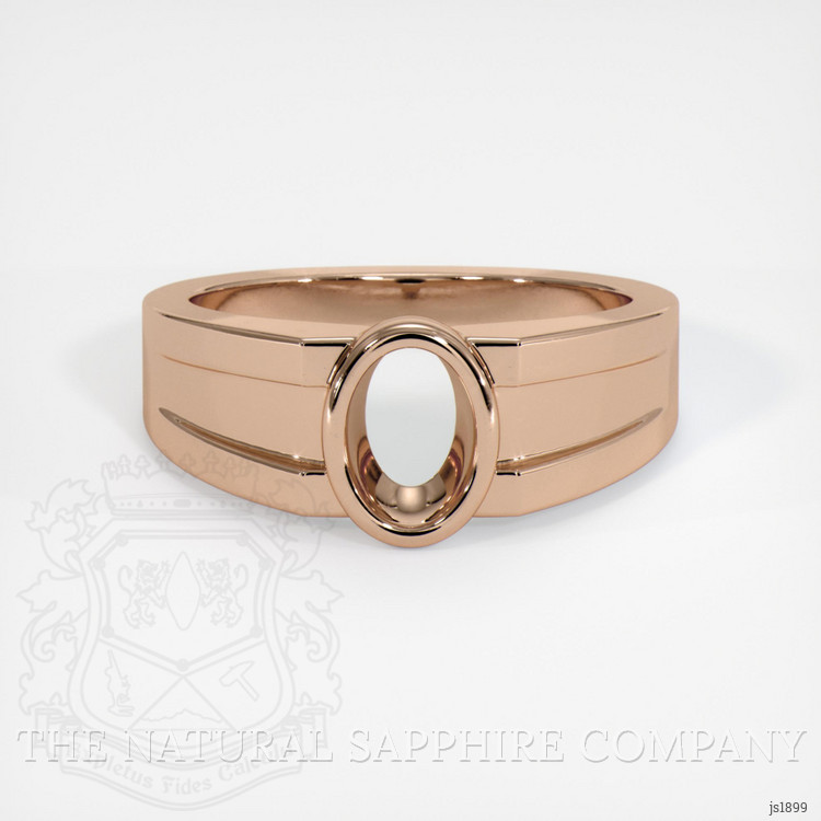 18K Rose Gold Men's Ring Setting